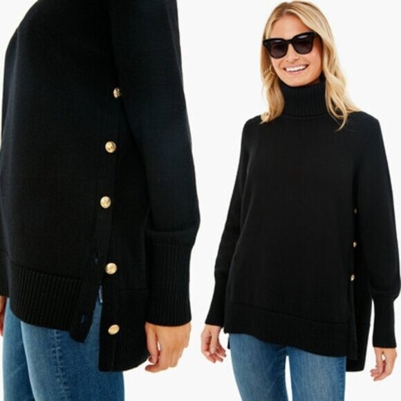 Tuckernuck NEW Wool Black Sophia 100% Wool Turtleneck Tunic Sweater Size XS - Picture 1 of 9